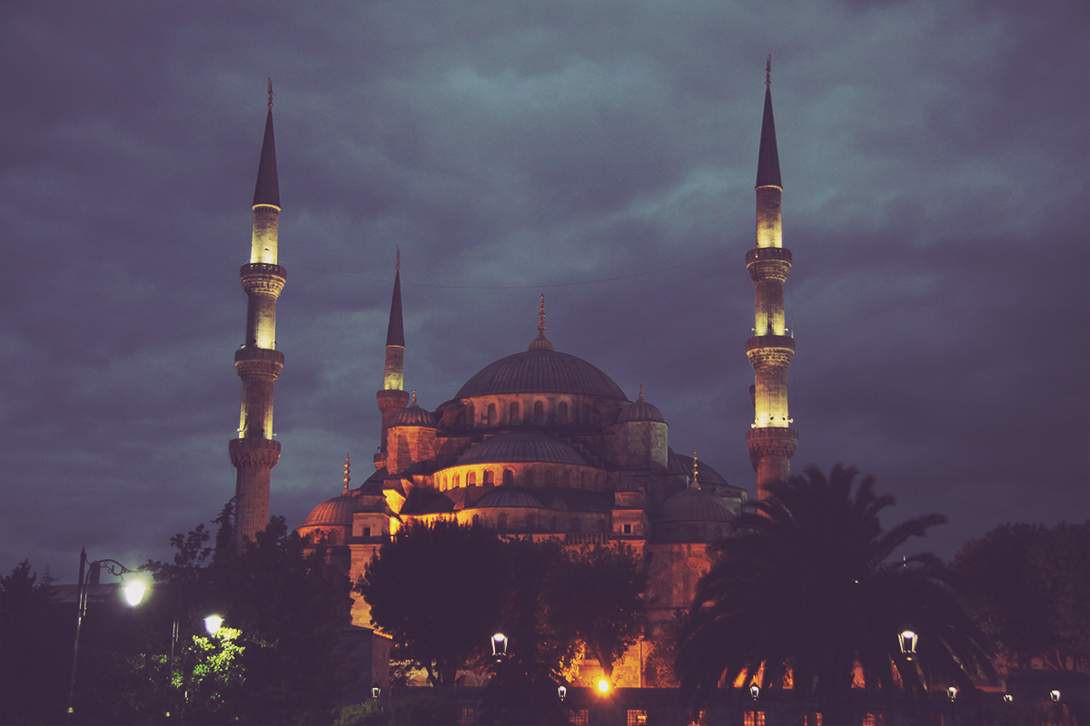 istanbul_blue mosque by night