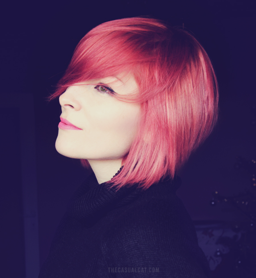 bright pink hair