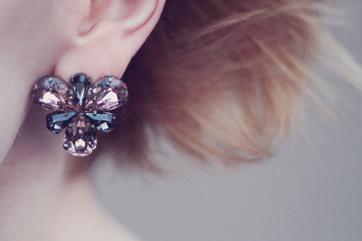 holiday look-swarovski earrings
