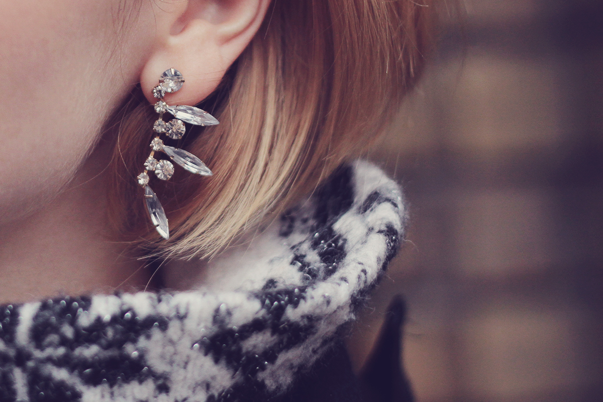 winter crystal earrings