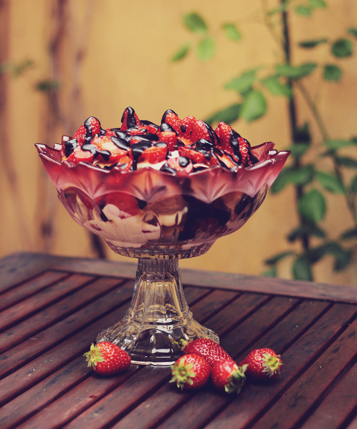 super easy mascarpone cream and strawberries dessert