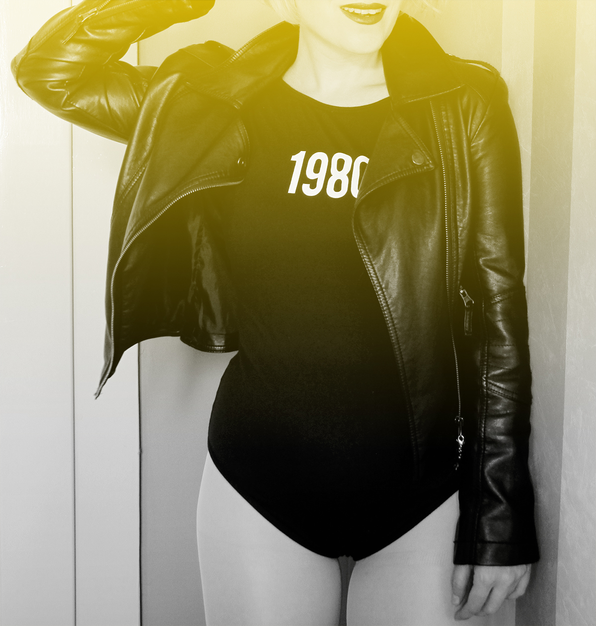 1980 zara body suit and jacket