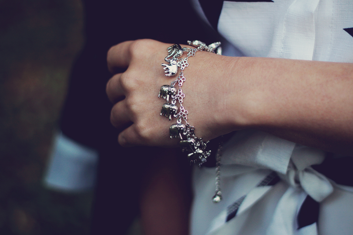 sammydress elephants charm bracelet, anklet