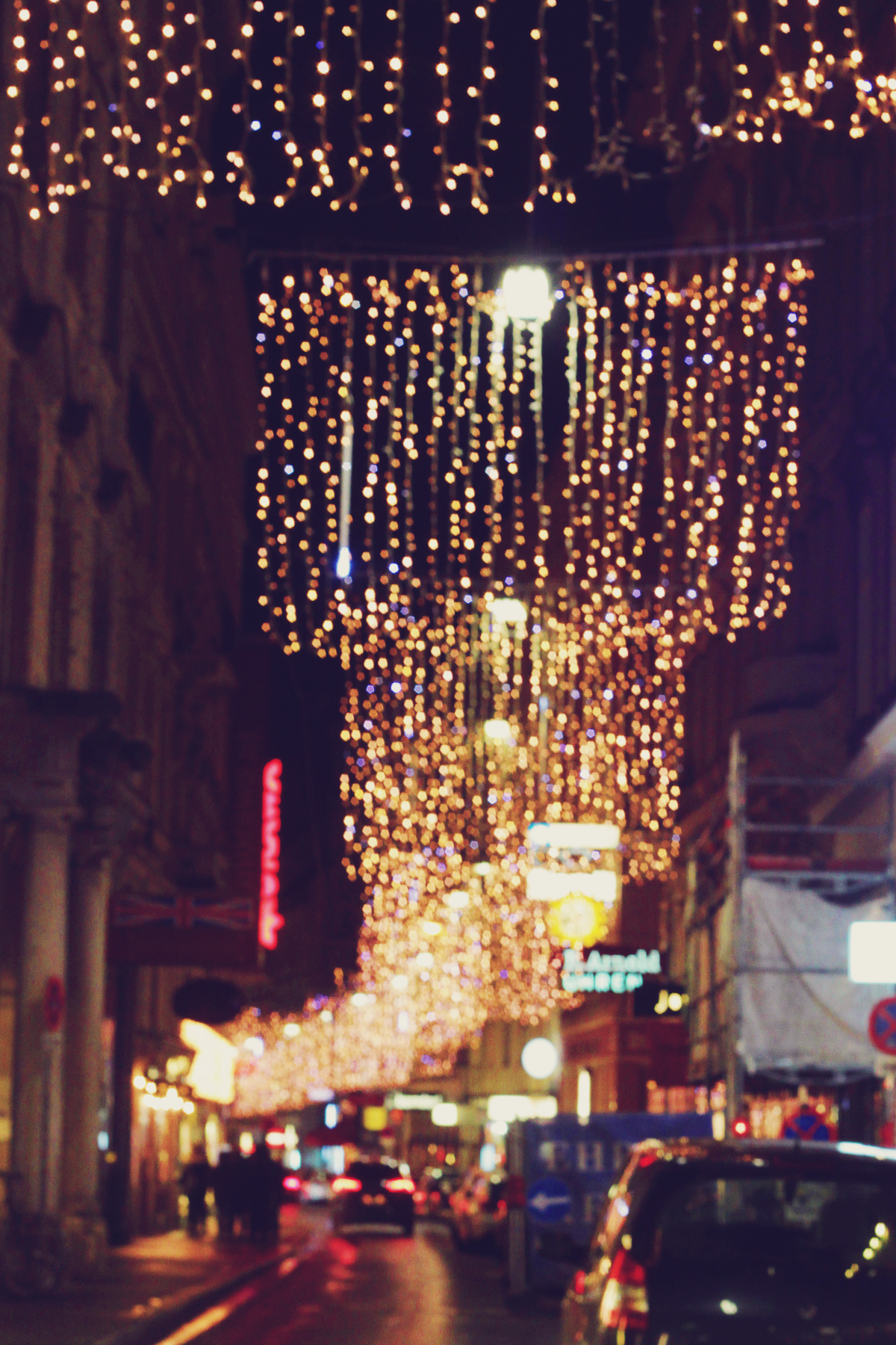 Vienna, travel, night lights, Christmas lights