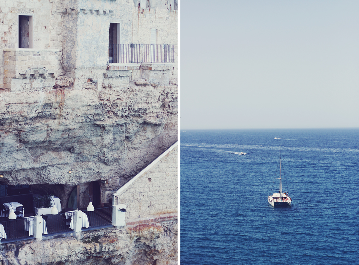 Polignano a Mare, view to Grotta Palazzese