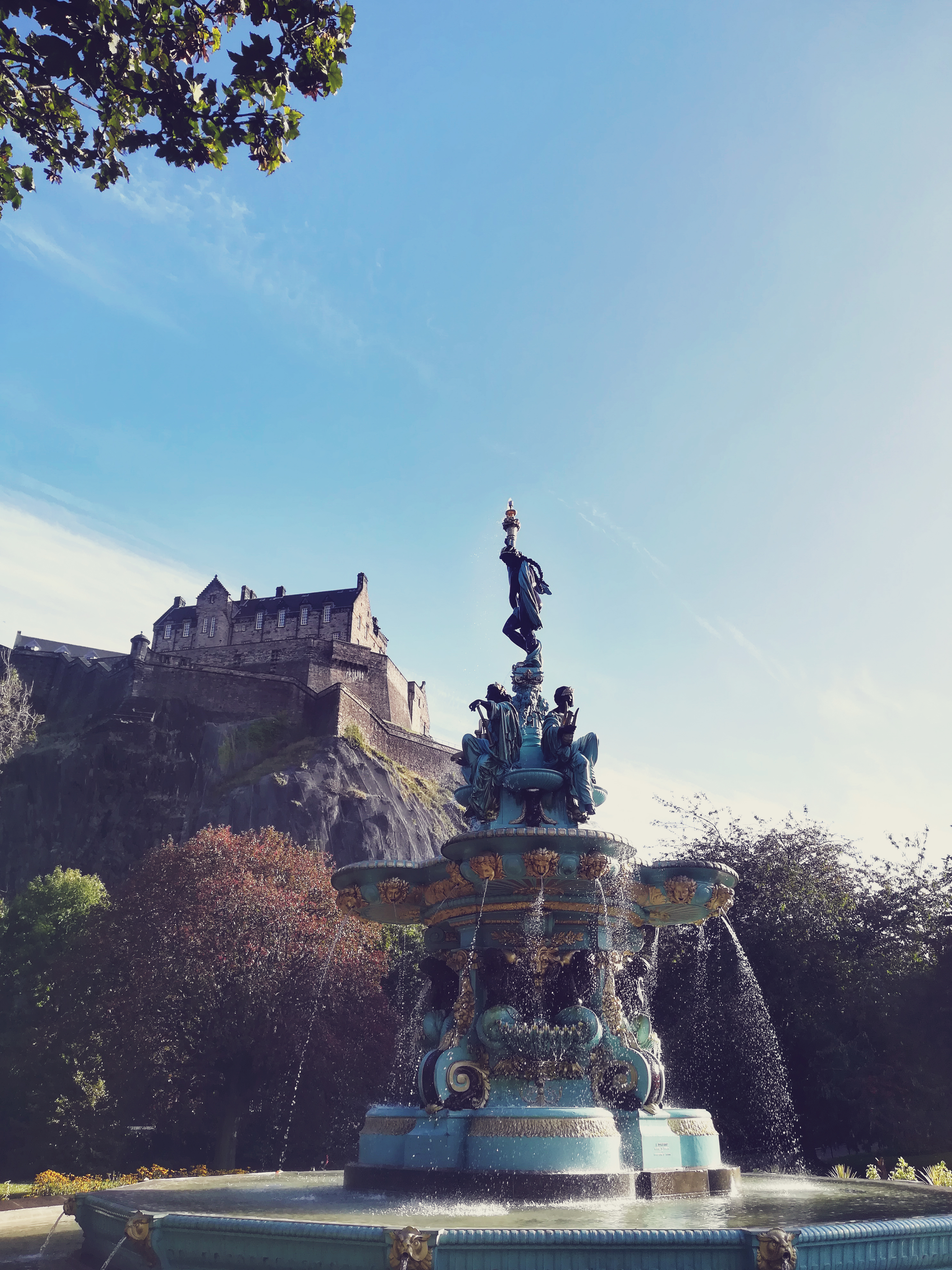 Ross Fountain and Edinburgh Castle, Edinburgh travel post