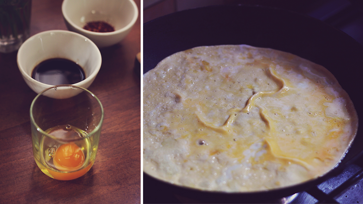 Pad Thai recipe, omelette
