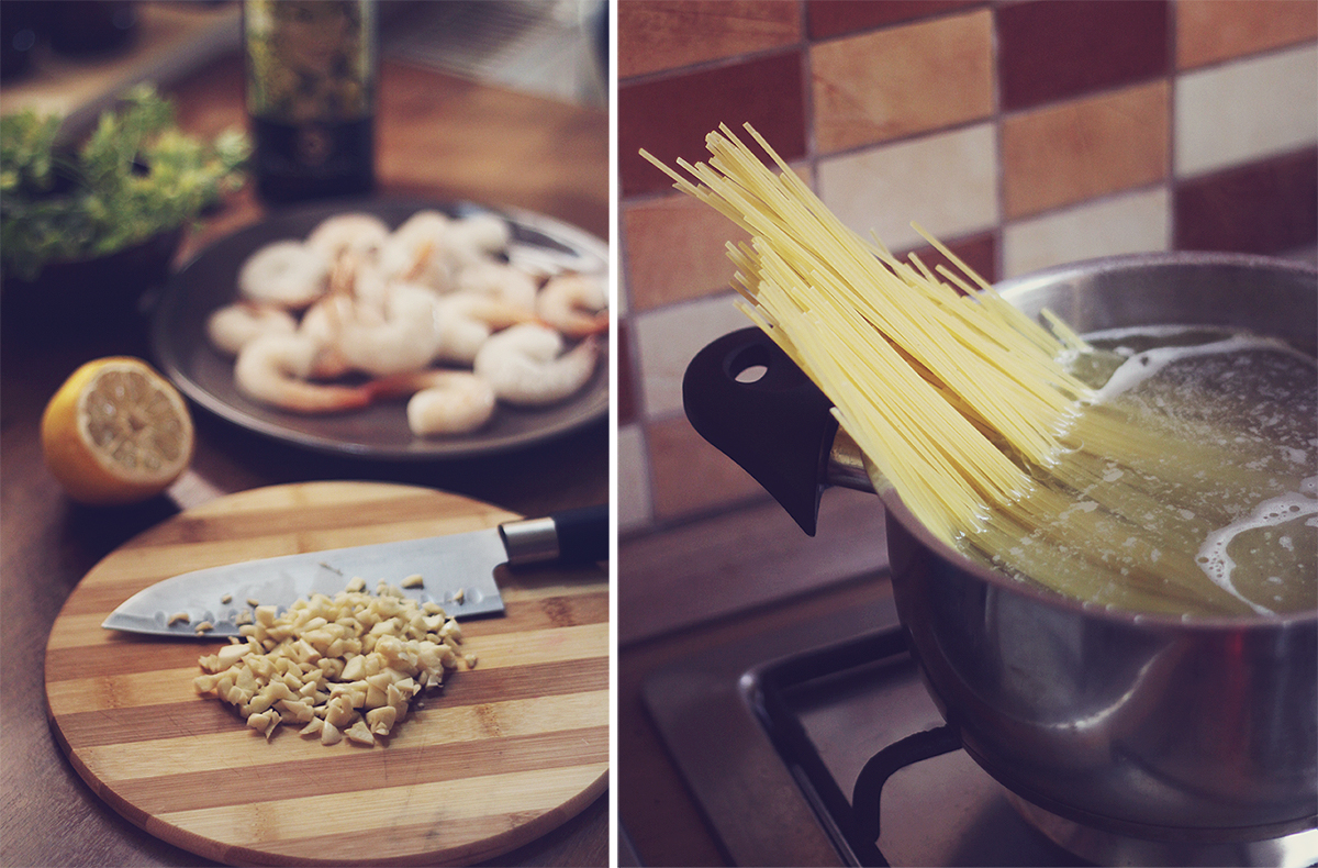 Easy Shrimp Pasta, ingredients, pasta