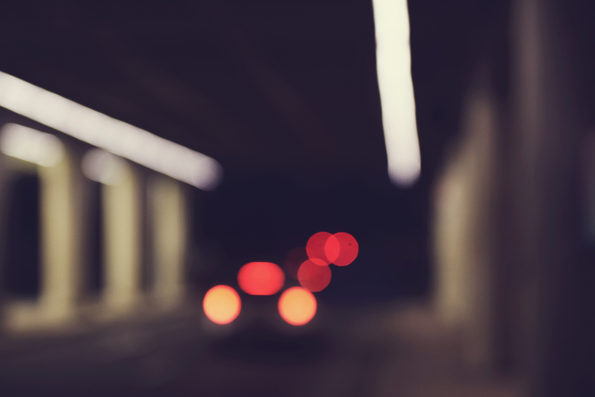 blurry car lights