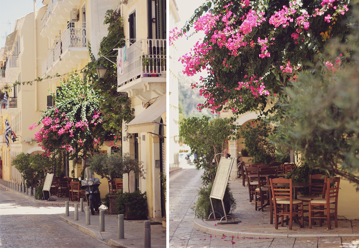 Greece, Corfu Town, little beautiful corner