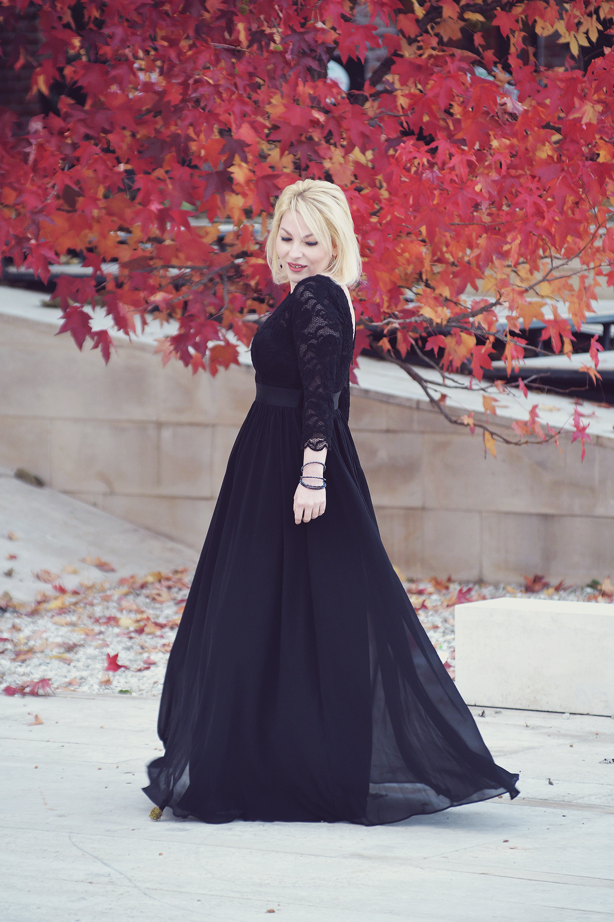 Ever-Pretty.com floor length black dress