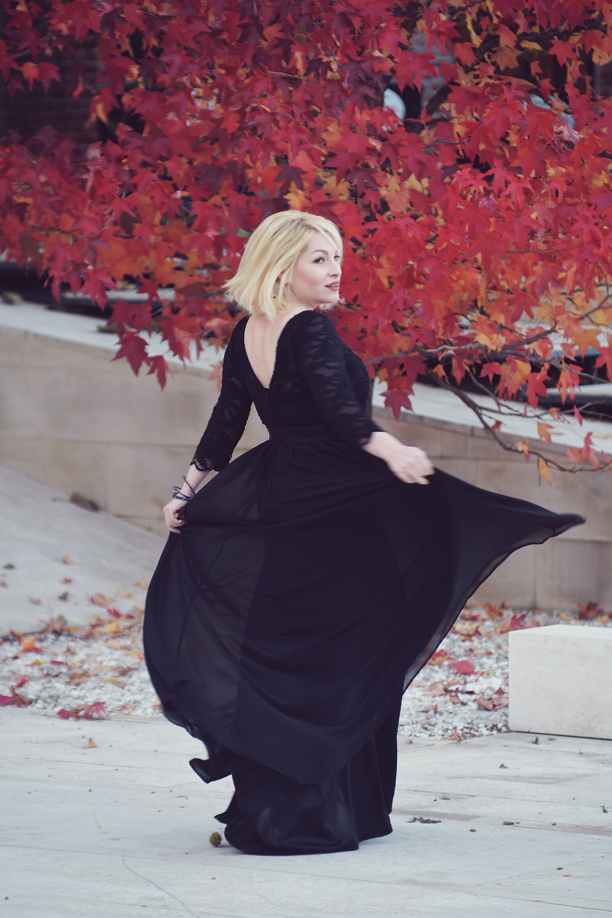 Ever-Pretty.com floor length black dress
