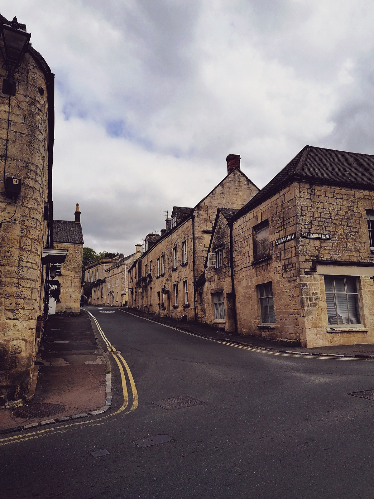 Cute street in Painswick, Cotswolds