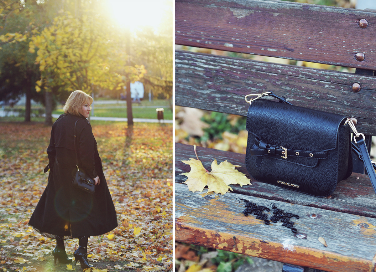 All Black Autumn Outfit Look with Michael Kors Small Emilia Bag